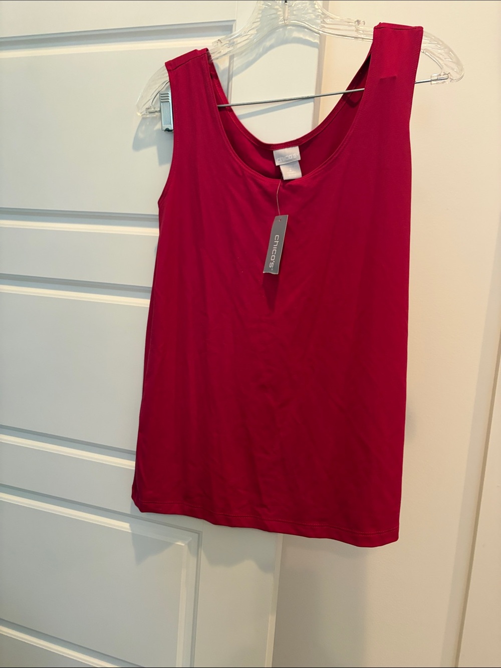 Chico's Raspberry Scoop Neck Tank Top